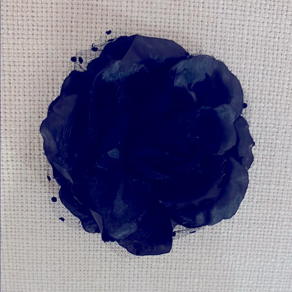 Black Lace Rose Hair Clip or Brooch